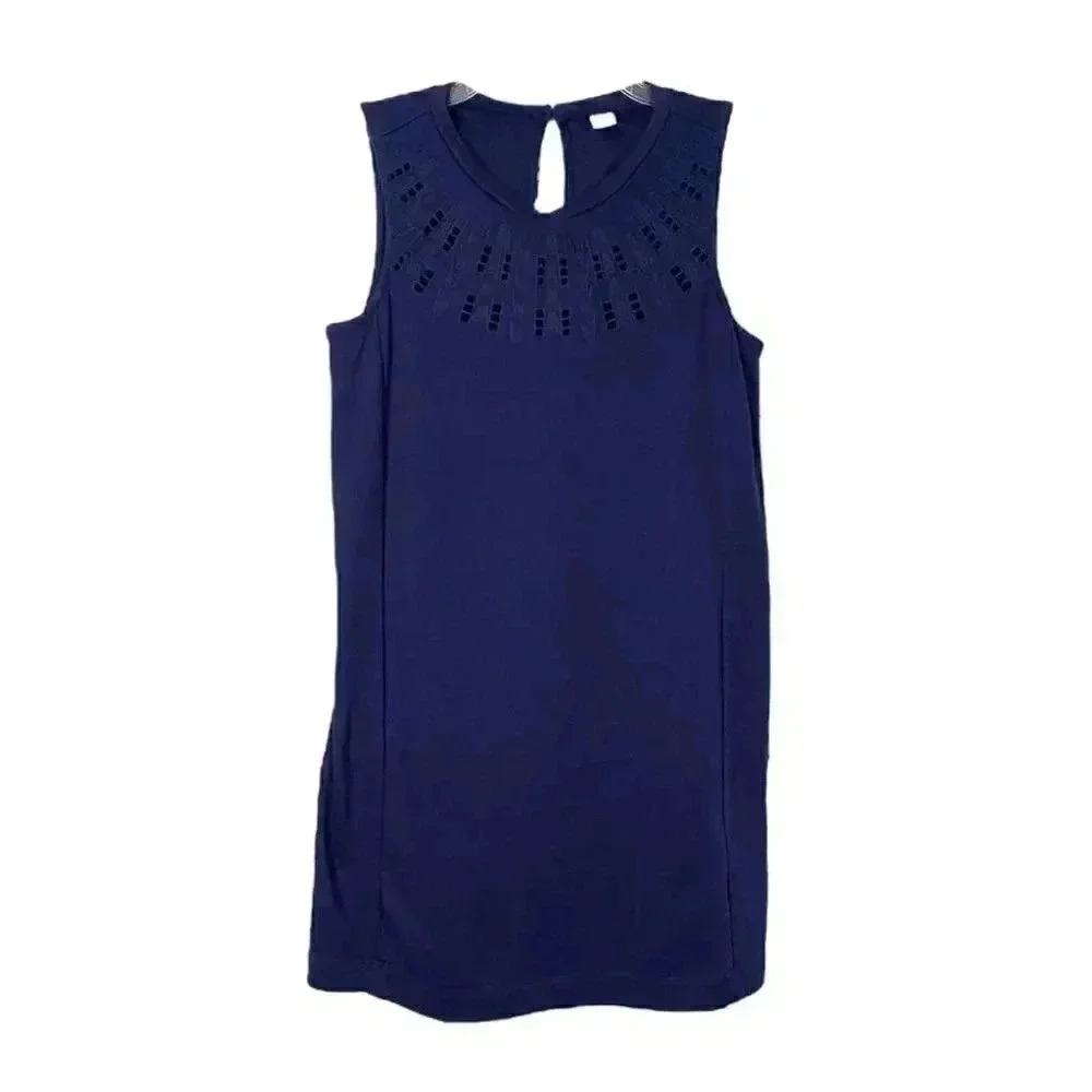 Old Navy Navy Blue Button Back Sleeveless Tank Dress